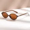 Óculos de Sol Zhang Yuanying Mesmo Estilo Óculos de Nerd para Rostos Pequenos, Armação Oval Popular de Alta Qualidade Óculos de Sol