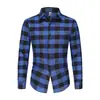 Comercio Exterior al por Mayor 2025 Camisa a Cuadros para Hombre Estilo Hong Kong Ropa Exterior Estilo Coreano de Moda Celebridad de Internet Camisa de Manga Larga Camisa Dropshipping