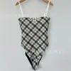 [2 Colores] Estilo Ins Nuevo Nicho Retro Estampado Cuadros Sencillo Mono Tubo Strapless Traje de Baño de Vacaciones para Mujer