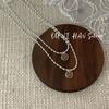 Collar de Plata de Ley S925 Coreano Dibujo Animado Cara Sonriente Linda Moda Elegante Collar de Perlas de Arroz Lujo Accesible Gama Alta Popular