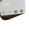 Pendientes de Botón de Flor de Zirconia Elegantes de Tendencia en TikTok Juego de Cuatro Piezas, Pequeños y Exquisitos Nuevos Accesorios de Pendientes Versátiles de Alta Gama