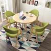 Mesa de comedor informal para oficina, apartamento pequeño, mesa de conversación superficial escandinava para el hogar, mesa y silla combinadas para pedir café, té con leche, mesa redonda para tienda