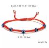 Joyería explosiva transfronteriza Palma doble cuentas redondas ojos azules ojo turco cuerda roja de la suerte pulsera ajustable tejida a mano