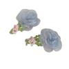 Flor de Malha Super Fada Grampo de Cabelo Doce Rosa Flor de Cabeça Atmosfera Pastoral Franja Clipe Coração de Menina Clipe Lateral