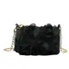 Bolso de Hombro de Encaje con Flor Tridimensional, Bolso Cilíndrico de Cadena de Moda para Niñas y Bebés, Nuevo Bolso Accesorios para Niños Estilo Coreano