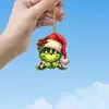 Transfronterizo Nuevo Acrílico Plano Regalo Grinch Decoración de Coche Colgante Dibujo Animado Adorno para Colgar en el Coche Artículo Predeterminado