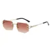 Gafas de Sol Poligonales Metálicas Retro de Montura Fina para Mujer, Gafas de Sol Estilo Calle Celebridad de Internet, Gafas de Sol Versátiles de Moda Europeas y Americanas