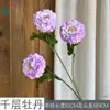 Peonías de Mil Capas, Crisantemos de Carpa Dragón, Flores de Seda para el Área de Recepción en el Salón de Banquetes, Decoración de Fondo para el Escenario con Flores Artificiales