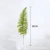 Sensación de goma suave hojas de helecho simulación plantas verdes paisajismo accesorios de pared pasto persa plantas en maceta decoración del hogar hojas de helecho grandes venta al por mayor
