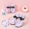 Colaboración hellokitty zapatos para perro otoño e invierno engrosados con más terciopelo cálidos anti-pelo para salir a prueba de suciedad zapatos para perro