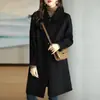 Casaco de Lã Feminino 2026 Outono e Inverno Novo Estilo, Petite, Engrossado, Estilo Coreano, Slim Fit, Elegante, Sobretudo de Lã de Comprimento Médio