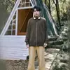 Suéter de Punto Suelto de Marca de Moda Todo Fósforo Otoño e Invierno Suéter de Pareja Moda Tendencia Marca Estilo Americano Cuello Vertical Cremallera Suéter Abrigo
