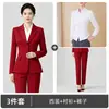 Traje Profissional Feminino Azul Céu de Manga Longa com Dois Botões para Outono de 2026, para Entrevistas de Emprego, Traje Formal, Uniforme de Trabalho para Recepção de Hotel