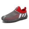 Sapatos de malha para meninos de verão Sapatos infantis de malha simples para meninos 12 malhas respiráveis tênis para crianças de 15 anos, crianças médias e grandes malha oca
