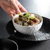 4.5 Tigela de Cerâmica com Textura de Areia Fluida, Tigela Pequena Estilo Japonês para Uso Doméstico, Tigela de Arroz, Tigela de Mingau, Tigela para Comer, Tigela de Macarrão, Louça de Alto Valor Estético