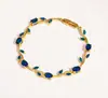Pulseras de Tulipan Más Vendidas Transfronterizas, Pulseras de Diamantes y Piedras Preciosas Multicolor, Pulseras de Flores, Joyería de Lujo Ligero Fabricantes Venta al por Mayor