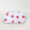 Bolsa de Cosméticos de PU Ecológica de Moda Bolsa de Almacenamiento de PU con Estampado Simple Bolsa de Lavado de PU Ecológica para Ocio