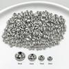 Chapado en Oro Blanco de Oro Real de 18 Quilates Color Plata Grueso Conservación del Color Rueda Doble Separador de Cuentas Colgante Colgante Accesorios para Joyería DIY