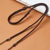 Collar con Colgante de Cuenta de Xizang, Colgante de Jade y Cordón Tejido a Mano para Hombres y Mujeres