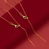 Cadena para clavícula de oro de arena vietnamita electrochapado en oro real, versátil, para mujer, collar simple y ligero, suministro de fábrica para comercio electrónico en vivo, venta al por mayor