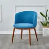Conjunto de Mesa de Jantar e Cadeiras Imitação de Madeira Maciça Nórdica, Mesa Redonda Criativa Minimalista Moderna para Apartamento Pequeno, Cadeiras para Loja de Chá
