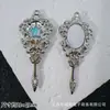 Estilo Retro Estrella Hueca Espejo Mágico Varita Colgante Encanto Pulsera de Cuentas DIY Collar Accesorios de Joyería de Aleación