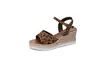 Zapatos de verano al por mayor para mujer con estampado de leopardo europeo y americano, transfronterizos, tallas grandes, en stock, sandalias nuevas, tacones de cuña para mujer, tallas grandes al por mayor