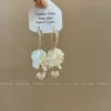 Pendientes de Perla Elegantes con Flor y Concha con Borlas de Celebridad Diseño de Nicho Moda de Lujo Ligero Pendientes de Pétalos