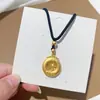Cordón colgante de loto para hombre y mujer, oro vietnamita, pequeño y gordito, collar Fu, producción exquisita, joyería versátil, regalo