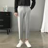 Pantalones de Traje Pequeños Famosos en Internet para Hombre Otoño Estilo Coreano Modernos Slim-fit Adelgazantes hasta el Tobillo Pantalones para Hombre Dape de Alta Calidad Pantalones de Traje Casual