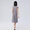 Fábrica de Ropa Plisada Vestido de Verano 2025, Sencillo y Elegante, Corte Holgado, Adelgazante, Versátil, Pliegues Diagonales, Falda de Longitud Media, Estilo Coreano