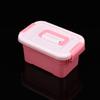 Caja de almacenamiento de plástico transparente para escritorio, con compartimentos para refrigerios portátiles, para el coche y para juguetes.