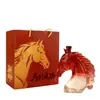 Botella de vino de vidrio de borosilicato alto, botella de whisky con forma de caballo, botella de vino de vidrio creativa de alta gama con forma de animal del zodiaco