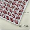 Nuevo taladro de uñas ojo de paloma corte circonita ultra-brillante 8*12mm multi-corte forma ovalada palo para uñas joyería