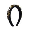 Nueva Moda Europea y Americana Elegante Diadema para Mujer Barroca de Pedrería y Perlas Tocado Elegante de Alta Gama para Mujer