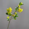 Flores Artificiais de Cravo de Sete Folhas, Lilás e Osmanthus para Paisagismo Natural Estilo Coreano, Casamentos e Arranjos Decorativos para Casa