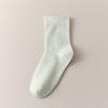 Meias Brancas para Mulheres, Estilo Fino de Verão, Antibacterianas, Absorventes de Suor, Resistentes a Odores, Algodão de Xinjiang, Meias de Cano Médio, Meias Sem Costura para Maternidade de Primavera e Outono, Meias Largas