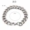 Pulseira DIY masculina hip hop em aço titânio corrente torcida moda de rua tendência masculina e feminina pulseira corrente cubana em aço inoxidável pulseira