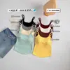 Sutiã Camisola Versátil de Cor Sólida, Peça Única, Anti-Exposição, Costas Bonitas, Verão, Slim Fit, Sem Aro, Macio e Amigo da Pele