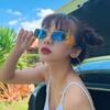 Kedun 2019 Nuevas Gafas de Sol de Moda Europeas y Americanas Montura Cuadrada Retro Patas Anchas Hip-Hop Moda Pasarela Estilo Qi Wei