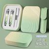 Set de Cortauñas Gradiente Juego de 4 Piezas Alicates para Piel Muerta Herramientas para Cortar Uñas de Hogar Herramientas para Manicura Herramienta para Pedicura Alicates de Punta Oblicua Ceja
