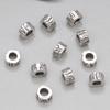 Cuentas redondas de plata esterlina S925 con agujero grande, cuentas de ábaco antiguas retro, anillo de cuentas DIY hechas a mano, material para abalorios al por mayor