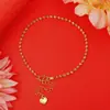 Pulseira feminina dourado areia ao vivo fornecimento quente moda corrente clavícula corrente onda d'água corrente em O pulseira banhada a ouro cobre atacado