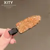 Estilo de luxo leve clipe de cabelo requintado com strass incrustado sensação de alta qualidade franja mechas laterais clipe de cabelo moda celebridade da internet clipe de cabelo sem marcas acessórios de cabelo