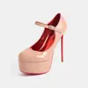 Nuevos zapatos de plataforma de tacón alto ultra finos con correa poco profunda y punta redonda, estilo transfronterizo europeo y americano, para discoteca y uso en escenario