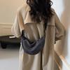 Bolso Casual Simple Tipo Dumpling de Gran Capacidad para Mujer 2024 Moda Otoño Bolso de Hombro Popular Color Sólido Combinable Bolso Cruzado