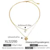 Collar Yuhui de Acero de Titanio Transfronterizo con Colgante de Corazón Incrustado de Diamantes, Doble Capa, Cadena en Forma de Y de Acero Inoxidable Chapado en Oro