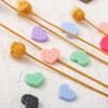 Adesivos de Unha de Morango em Mini Coração Transfronteiriços, Decorações de Resina Fosca Plana em Cores de Biscoito, Massa, Macaron, Coração de Pêssego