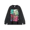 Estilo americano High Street Heavy Washed Old Printed T-shirt de manga curta Masculino e feminino oversize Hip-hop Loose Half-sleeved Ins