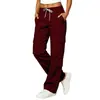 Primavera y Otoño 2026 Amazon Transfronterizo Algodón y Lino Casual Pantalones Cargo Multibolsillo Pantalones de Mujer Pantalones Cargo de Mujer